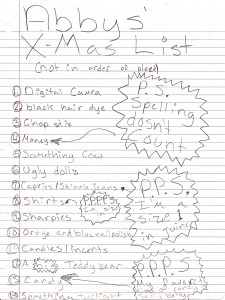 Abigail's Christmas List