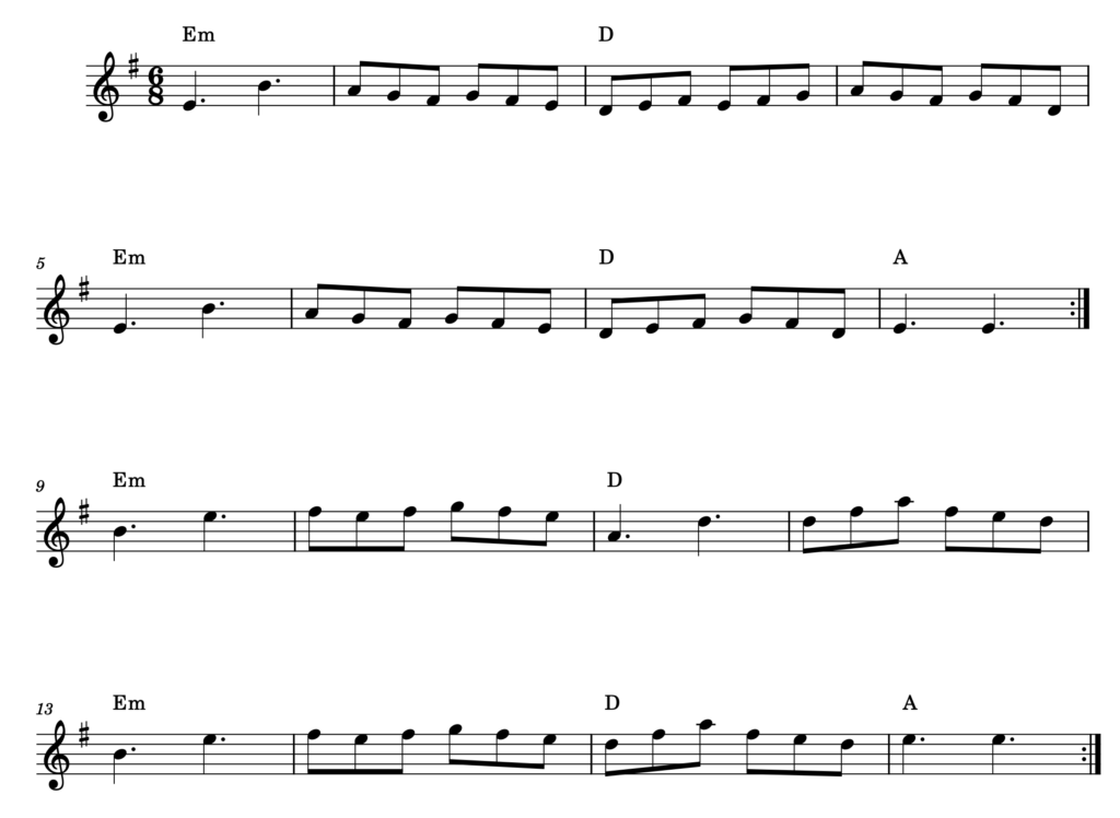 "Beagle at the Bar" melody and chords